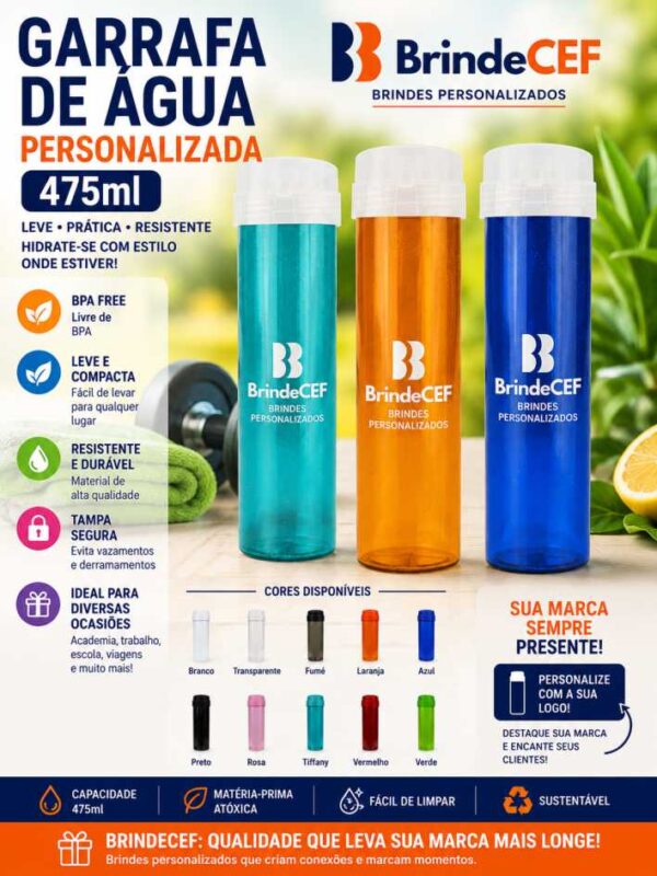 Garrafa de Água Personalizada 475 ml