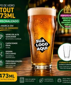 Copo de Vidro Personalizado Stout 473ml