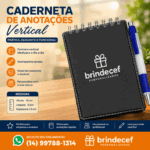 Caderneta de Anotações Vertical Personalizada