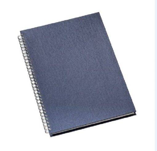aderno de Negócios Grande Capa Metalizada Azul