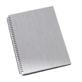 Caderno de Negócios Grande Capa Metalizada Azul