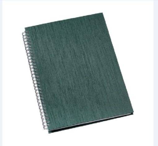 Caderno Personalizado de Negócios Grande Capa Metalizada Verde