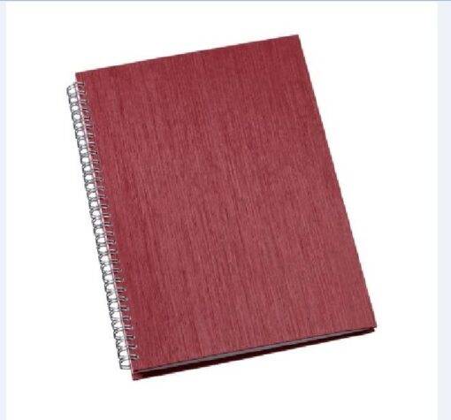 Caderno de Negócios Grande Capa Metalizada Personalizado Vermelho