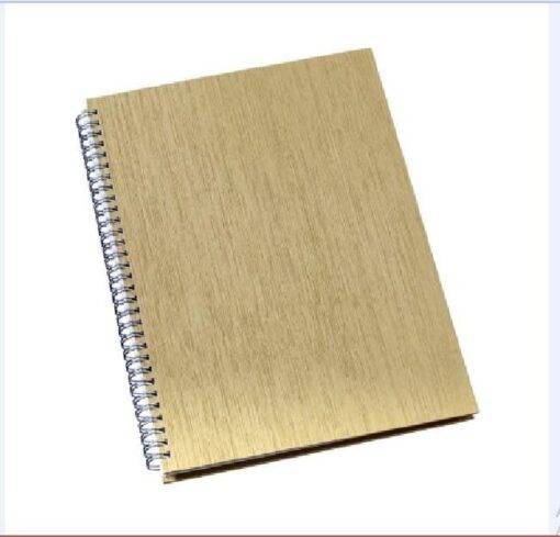 Caderno de Negócios Pequeno Capa Metalizada Ouro