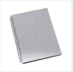 Caderno de Negócios Pequeno Capa Metalizada Prata