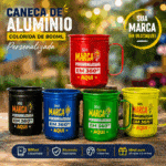 Canecas de Alumínio colorida de 800ml Personalizadas,