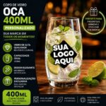 Copo de Vidro Personalizado Oca 400ml