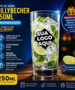 Copo de Vidro Personalizado Willybecher 250ml
