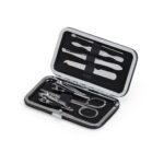 Kit Manicure 7 peças estojo de couro