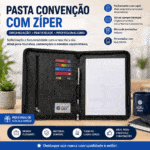 Pasta Convenção Com Zíper Personalizada