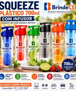 Squeeze Plástico 700ml Infusor Personalizado