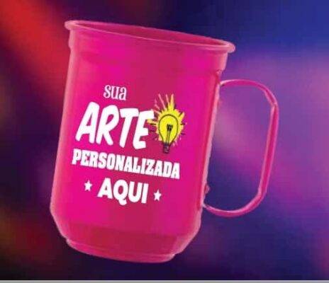 caneca de aluminio 600 ml