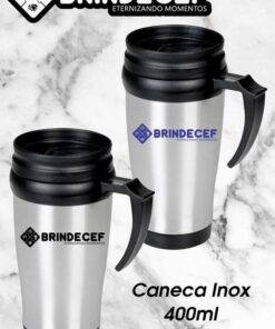 Caneca Inox 400ml Personalizada