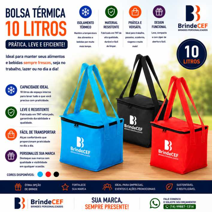 Bolsa Térmica 10 Litros Personalizada Bolsa Térmica 10 Litros Personalizada
