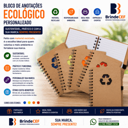 Bloco de Anotações Ecológico Personalizado