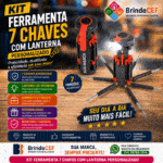 Kit Ferramenta 7 Chaves Personalizada com Lanterna