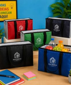 Sacola Poliéster 25L com Bolso Térmico Personalizada