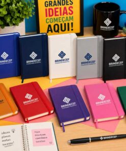 Caderneta tipo Moleskine Personalizada