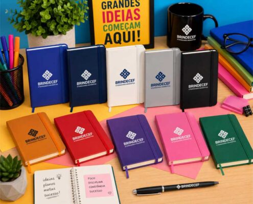 Caderneta tipo Moleskine Personalizada