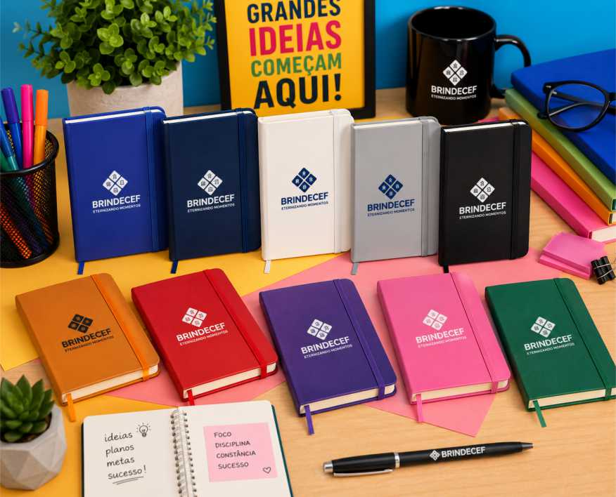 Caderneta tipo Moleskine Personalizada