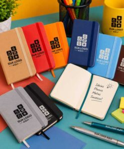 Mini Caderneta tipo Moleskine Personalizada