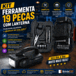 Kit Ferramenta 19 Peças com Lanterna