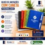 Bloco de Anotações Caneta Personalizada