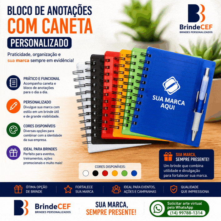 Bloco de Anotações Caneta Personalizada Bloco de Anotações Caneta Personalizada