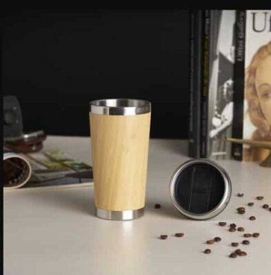 Copo Térmico Inox 350ml Personalizado 2 copos-ecologico-de-bambu