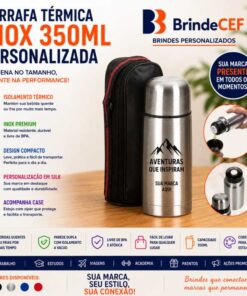Garrafa Térmica Inox 350ml Personalizada
