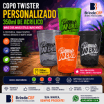 Copo Twister Personalizado 350 ml de acrílico