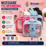 Necessaire PVC Impermeavel Media Personalizada