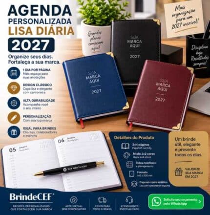 Agenda Personalizada Lisa Diária 2027