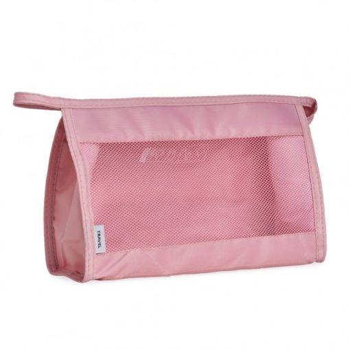 Necessaire outubro rosa poliester