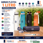 Garrafa Plástica 1 Litro Personalizada