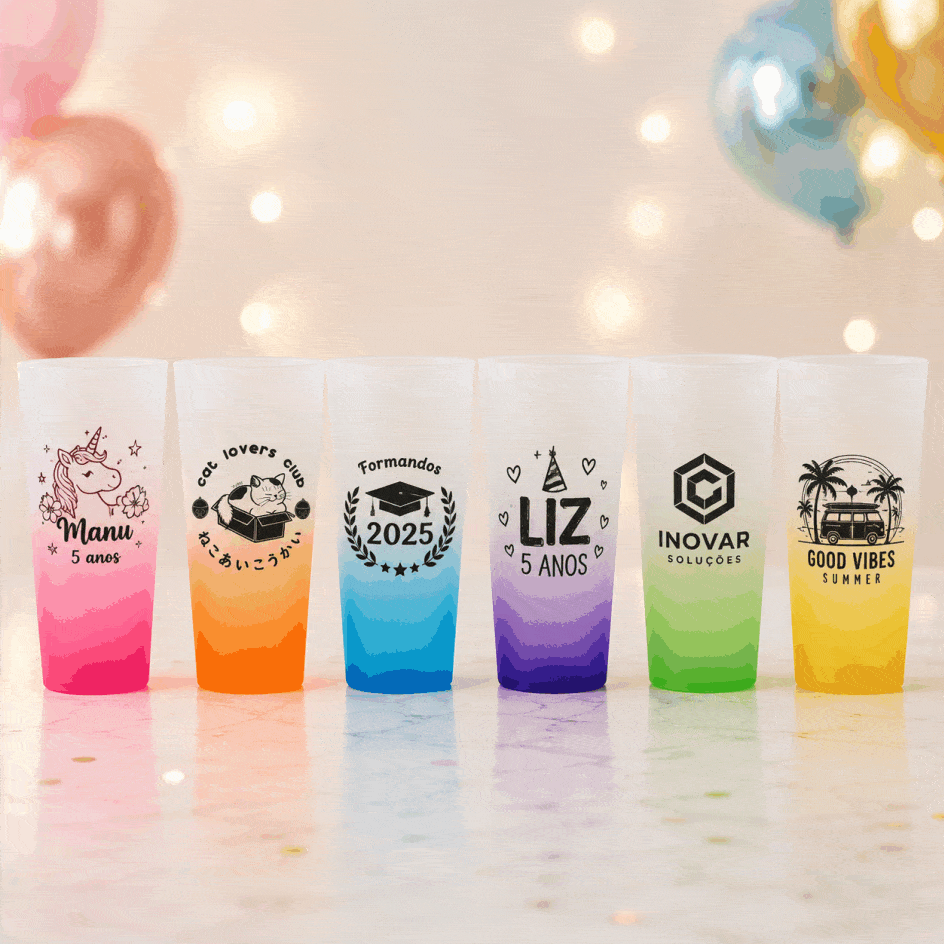 Copo Twister Degrade Personalizado 500 ml Copo Twister Degrade Personalizado 500 ml
