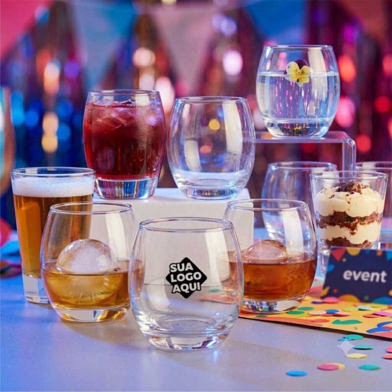 Copo de Vidro Personalizado Whisky Aruba 345ml