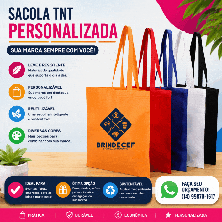 Sacola TNT com Alça Personalizada Sacola TNT com Alça Personalizada