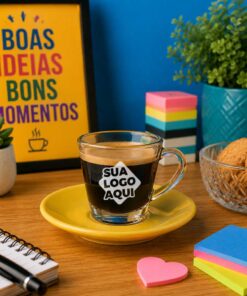 Xicara de Vidro Personalizada Madrid 70ml