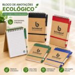 Bloco de Anotações Ecológico com Caneta Personalizado
