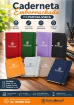 Caderneta Emborrachada Personalizada ,Altura 17 cm