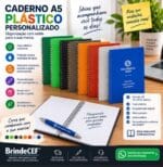 Caderno A5 Plástico Personalizado para Empresas