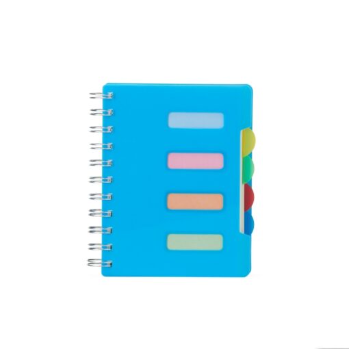Caderno pequeno com 4 divisórias