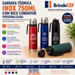 Garrafa Térmica Inox 750ml Personalizada com Bico Condutor