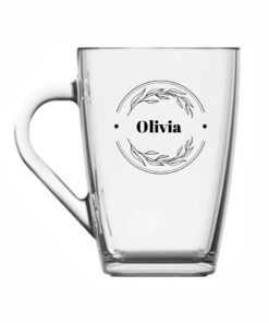 Caneca de Vidro de Café Quadre Personalizada