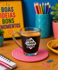 Caneca de Vidro Personalizada Madrid 170ml