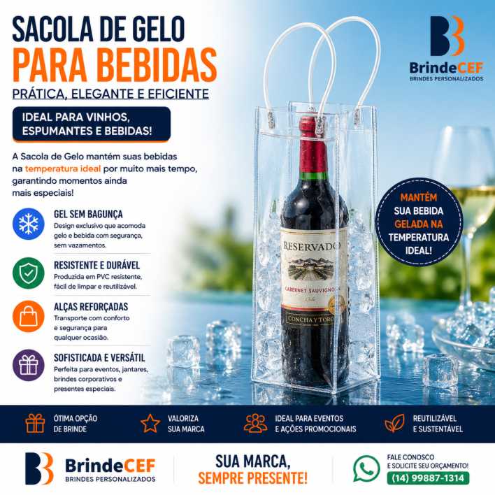 Sacola de Gelo para Bebidas Personalizada Sacola de Gelo para Bebidas Personalizada