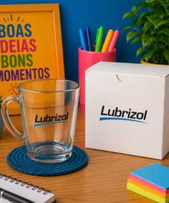 Kit Caneca de Vidro Tarsila 300ml Personalizada
