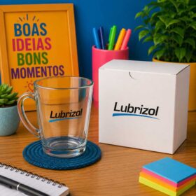 Kit Caneca de Vidro Tarsila 300ml Personalizada
