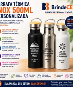 Garrafa Térmica Personalizada Inox 500ml